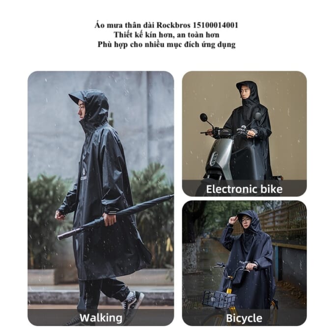 Áo mưa cánh dơi đa năng Rockbros 15100014001