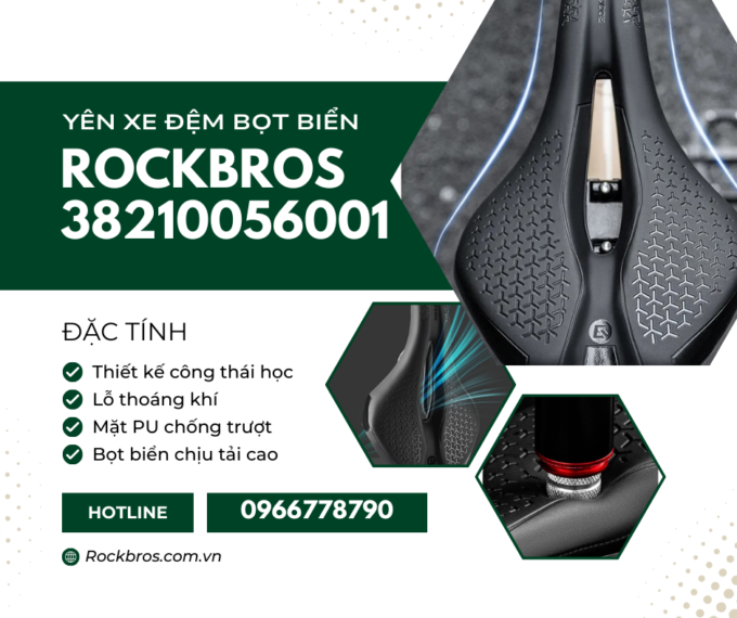 Yên xe đệm bọt biển cao cấp Rockbros 38210056001
