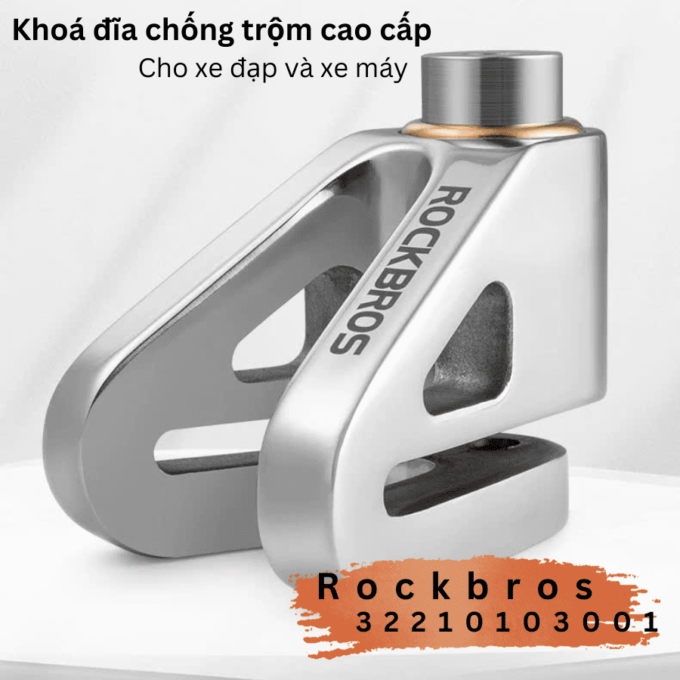 Bộ khóa đĩa xe đạp siêu bền Rockbros 32210103001